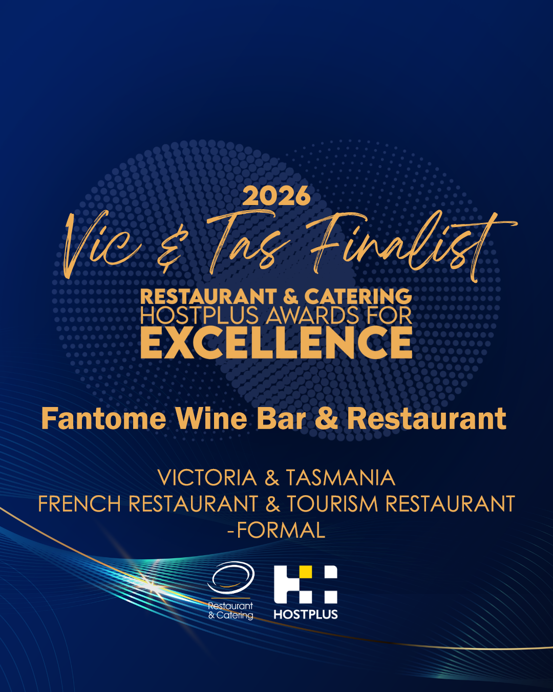 Vic & Tas Finalist — French Restaurant & Tourism Restaurant Formal 2026